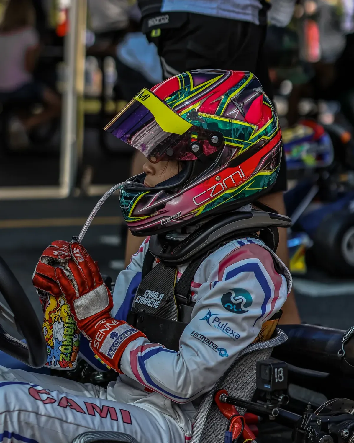 Cami Canache portrait with her kart